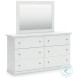 Bostwick Shoals White Bedroom Mirror