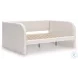 Shapella Tan And White Full Upholstered Daybed