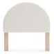Birkmore Brown and White Full Upholstered Panel Headboard