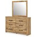 Hastiport Brown Dresser and Mirror