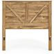 Hastiport Golden Rustic Queen Crossbuck Panel Headboard