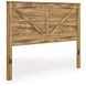 Hastiport Golden Rustic King Crossbuck Panel Headboard