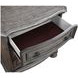 B01623 Gray 3 Drawer Nightstand with USB Charging and LED