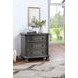 B01623 Gray 3 Drawer Nightstand with USB Charging and LED