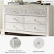 Paxberry Whitewash 6 Drawer Dresser