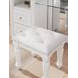 Trindura White Upholstered Vanity Stool
