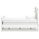Trindura Light Gray and White Twin Upholstered Panel Bed with LED