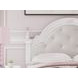 Trindura Light Gray and White Full Upholstered Storage Panel Bed with LED