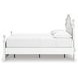 Trindura Light Gray Full Upholstered Storage Panel Bed with LED