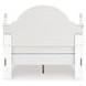 Trindura Light Gray and White Full Upholstered Panel Bed with LED