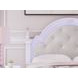 Trindura White and Gray Full Upholstered Panel Headboard with LED