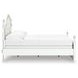 Trindura Light Gray and White Full Upholstered Panel Bed with LED