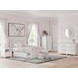 Trindura Light Gray and White Full Upholstered Storage Panel Bed with LED