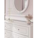 Trindura White 6 Drawer Dresser and Round Mirror