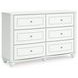 Trindura Light Gray and White Youth Upholstered Panel Bedroom Set with LED