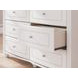Trindura White 6 Drawer Dresser and Round Mirror