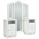 Trindura Light Gray and White Youth Upholstered Storage Panel Bedroom Set with LED