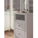 Trindura White 4 Drawer Vanity with Mirror and LED
