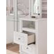 Trindura White 4 Drawer Vanity with Mirror and LED