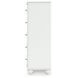 Trindura White 5 Drawer Chest