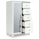 Trindura White 5 Drawer Door Chest