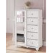 Trindura White 5 Drawer Door Chest