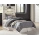 Cambeck Whitewash Twin Panel Headboard with LED and USB Charging