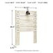 Cambeck Whitewash Twin Panel Headboard with LED and USB Charging