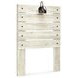 Cambeck Whitewash Twin Panel Headboard with LED and USB Charging
