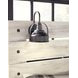 Cambeck Whitewash King Storage Panel Bed with USB Charging and LED