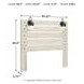 Cambeck Whitewash Queen Panel Headboard with LED and USB Charging