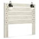 Cambeck Whitewash Queen Panel Headboard with LED and USB Charging