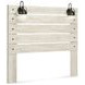 Cambeck Whitewash Queen Storage Panel Bed with USB Charging and LED