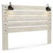 Cambeck Whitewash King Panel Headboard with LED and USB Charging