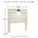 Cambeck Whitewash Full Panel Headboard with LED and USB Charging