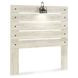 Cambeck Whitewash Full Panel Headboard with LED and USB Charging