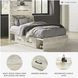 Cambeck Whitewash Twin Panel Bed with One Side Storage