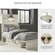 Cambeck Whitewash Twin Panel Bed with One Side Storage