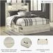 Cambeck Whitewash Queen Panel Bed with One Side Storage