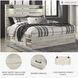 Cambeck Whitewash King Panel Bed with One Side Storage