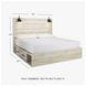 Cambeck Whitewash King Panel Bed with One Side Storage