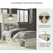 Cambeck Whitewash Twin Panel Bed with Double Under Bed Storage