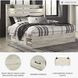 Cambeck Whitewash King Panel Bed with Double Under Bed Storage