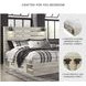 Cambeck Whitewash King Panel Bed with Double Under Bed Storage