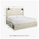 Cambeck Whitewash King Panel Bed with Double Under Bed Storage
