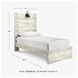 Cambeck Whitewash Twin Panel Bed