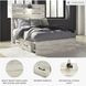 Cambeck Whitewash Full Panel Bed with Double Under Bed Storage