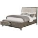 B0193A Gray Upholstered King Panel Storage Bed