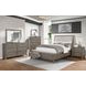 B0193A Gray Upholstered King Panel Storage Bed