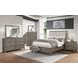 B0193A Gray Upholstered King Panel Storage Bed